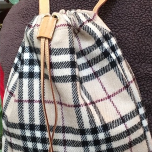Burberry Accessories - Burberry Nova Check Wool Backpack